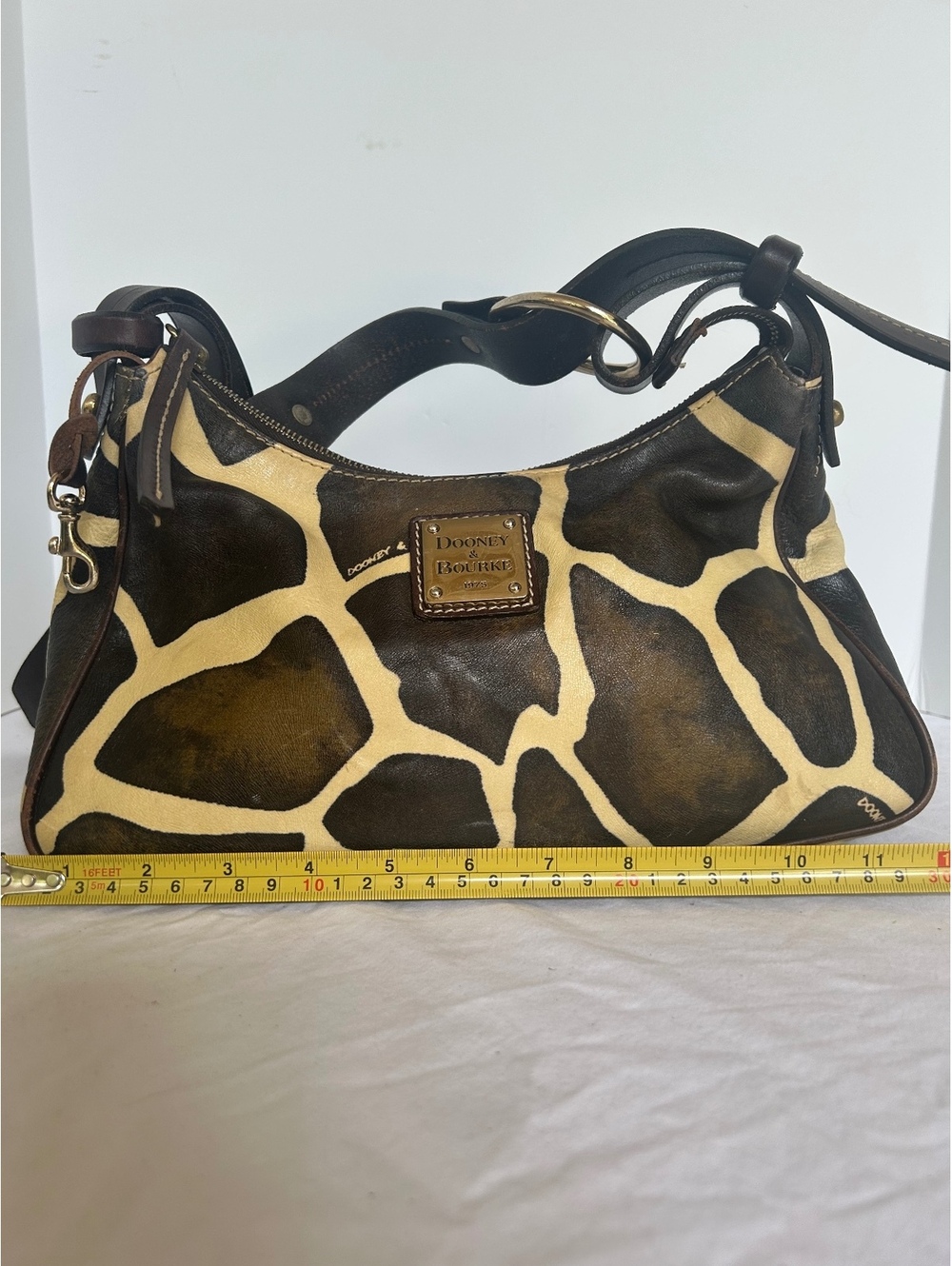 Dooney & Bourke Giraffe Print Leather Shoulder Bag